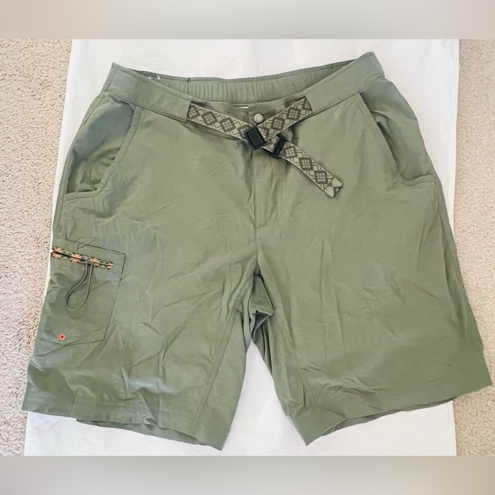 Columbia Creek To Peak Shorts, 36W, 10L, Green, OMNI SHADE PFG